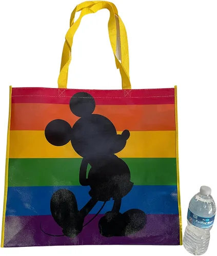 Vista 3 de Legacy Licensing Partners Disney Mickey Mouse Gay Pride - Bandera gigante gigante coleccionable de 26 pulgadas reutilizable, Multi