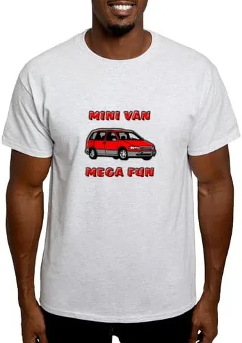 Vista 16 de CafePress Minivan Mega Fun T Shirt Men's 100% Cotton, Classic Graphic T Shirt Black