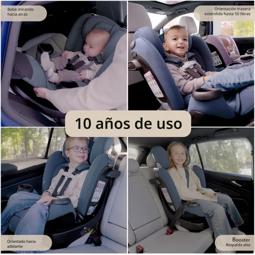 Vista 2 de Evenflo Asiento giratorio todo en uno Revolve360 Extender Travertine