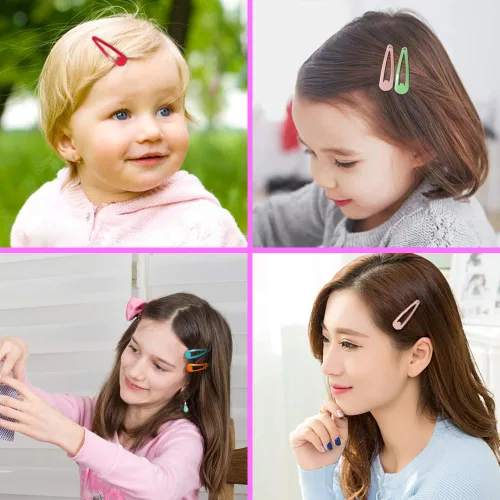 Vista 6 de JIARON 80 pinzas para el cabello, pasadores de metal antideslizantes de 2 pulgadas para niñas, niños, bebés y mujeres (20 colores)