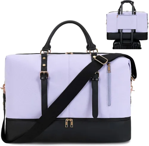 Vista 2 de Weekender Overnight - Bolsa de viaje de gran tamaño para hombres y mujeres