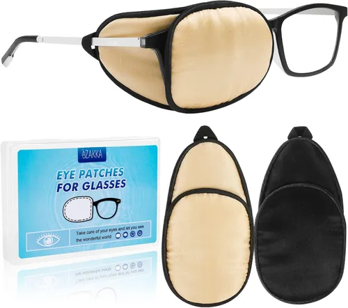 Vista 21 de eZAKKA Parches para ojos para adultos, parche para gafas, parche de seda para ojo perezoso, ambliopía, estrabismo y después de la cirugía