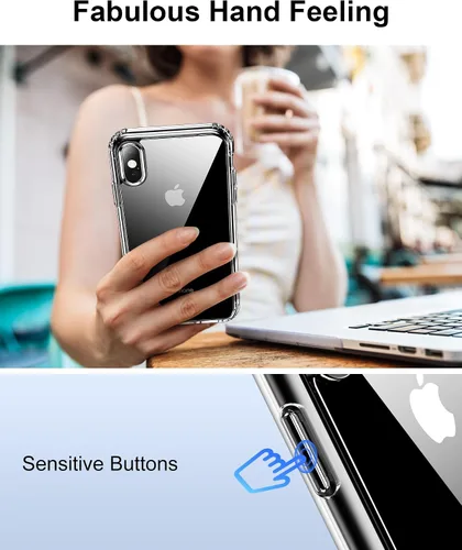 Vista 16 de HOOMIL Funda para iPhone 7 Plus/iPhone 8 Plus de 5.5 Pulgadas, sin amarillamiento, protección contra caídas, cubierta trasera dura transparente