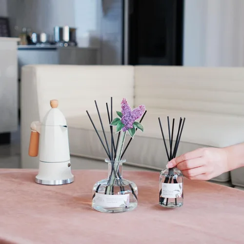 Vista 6 de Juego de Difusor de Aromas con Varillas, Difusor Aromático con Varillas para Fragancias del Hogar, Difusor de Aromas para Decoración de Estanteria