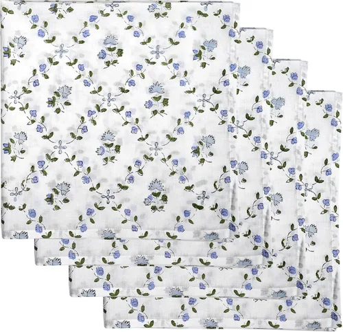 Vista 11 de Ridhi - Servilletas de 100 % algodón con estampado de espárragos verdes de 18 x 18 pulgadas (juego de 4) servilletas de cocina reutilizables