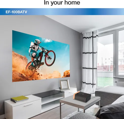 Vista 6 de Epson Proyector láser de transmisión inteligente EF-100 con Android TV - Negro