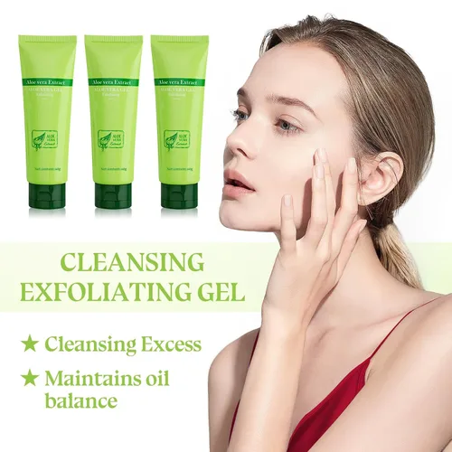 Vista 7 de 3 unidades de gel exfoliante suave, exfoliante facial hidratante, gel de limpieza profunda para cara y cuerpo, exfoliante facial no graso