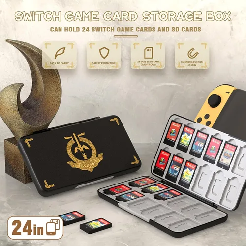 Vista 3 de VGBUS Switch 2 Game Case Compatible with Nintendo Switch 2 Games & Micro SD Cards, Switch 2 Game Holder Cartridge Case with 24 Game Card Storage for
