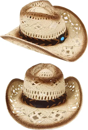 Vista 32 de Sombrero vaquero de paja con banda decorada, para disfraces de niños, de Simplicity