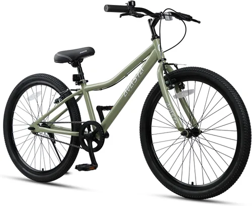 Vista 22 de AVASTA Bilbo 18 20 24 Inch Kids Bike for Boys Girls 5-14 Years Old, Retro Style High Carbon Steel Bicycle with Adjustable Handlebars and Seat, Dual
