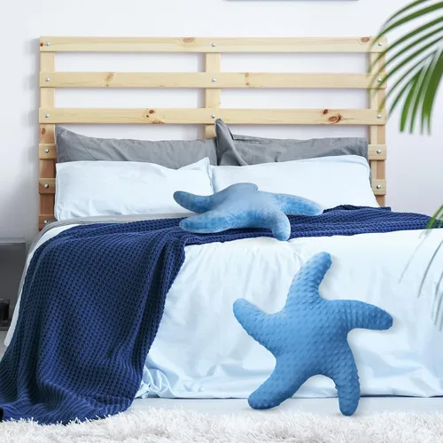Vista 2 de Fumete Almohada de estrella de mar en forma de estrella de mar de playa de 20 pulgadas, lindo animal de peluche, decoración costera, almohada