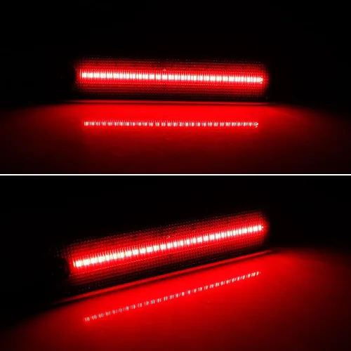 Vista 6 de Kit de luz de marcador lateral LED ámbar y rojo con lente ahumada compatible con Pontiac Firebird Trans Am 1998-2002, reemplaza las lámparas