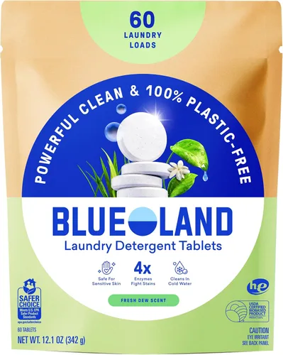 Vista 20 de BLUELAND Pastillas de detergente para ropa, 36 unidades, cápsulas, hojas y alternativa líquida sin plástico, respetuosas con el medio ambiente, sin