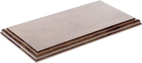 Vista 9 de Plymor Base de exhibición rectangular de madera maciza de nogal con borde Ogee, 6.875 pulgadas de ancho x 4.875 pulgadas de profundidad x 0.75