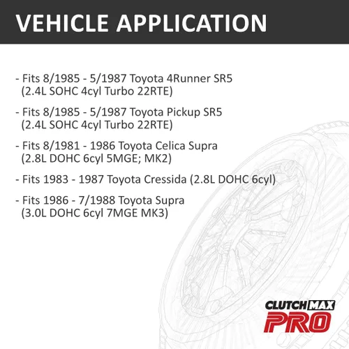Vista 2 de PRO Performance Stage 1 - Placa de disco de embrague con herramienta de alineación compatible con 8/1985-5/1987 4Runner SR5 Pickup SR5 8/1981-1986
