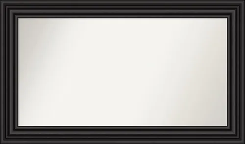 Vista 65 de Amanti Art Espejo personalizado, espejo de baño negro puente, espejo de pared o espejo de tocador de baño sobre el fregadero (26 x 26 pulgadas)