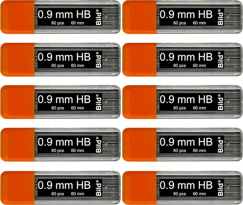 Vista 12 de Bild Premium 1250 recargas de mina de 0.3 mm HB para lápiz mecánico (HB Mega, 0.3 mm)