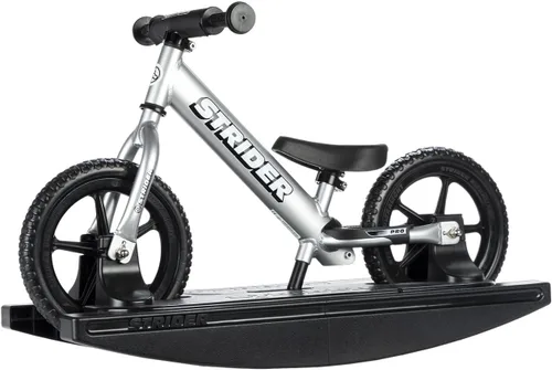 Vista 9 de Strider Bicicleta Pro de 12" (Perla Negra) + Base Mecedora - Ayuda a Enseñar al Bebé Cómo Montar una Bicicleta de Equilibrio - para Niños de 6 Meses