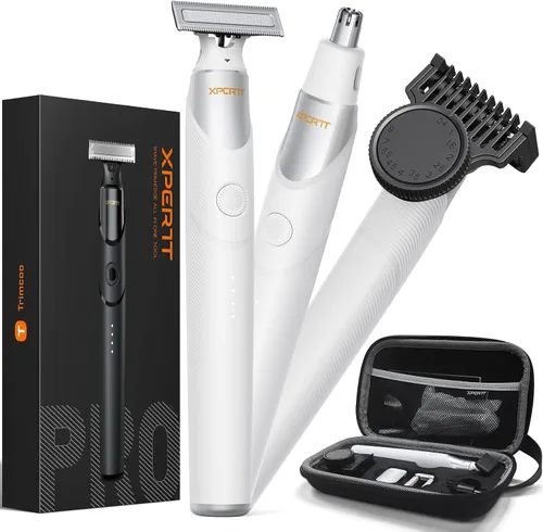 Vista 12 de [2026 - Recortadora de pelo para barba y cuerpo mejorada para hombres [todo en uno] Carga rápida USB-C, afeitadora eléctrica sin dolor para ingle