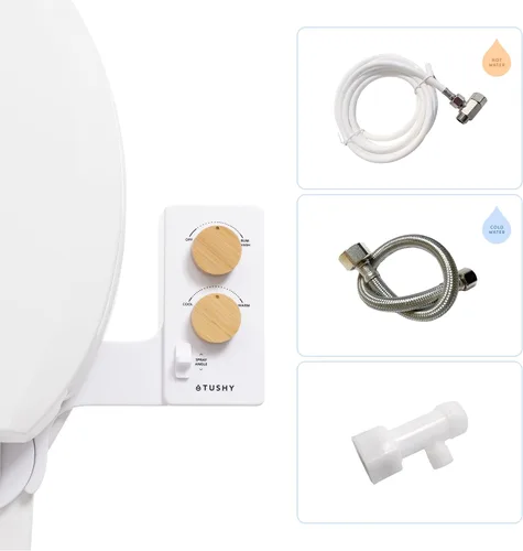 Vista 18 de TUSHY Classic 3.0 - Accesorio de bidé para inodoro, pulverizador de agua con autolimpieza no eléctrico, presión de agua ajustable, control de ángulo