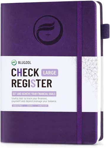 Vista 10 de Registros de cheques para chequera personal, registro Blugool de cheques con registros de cheques y transacciones, libro de registro de contabilidad