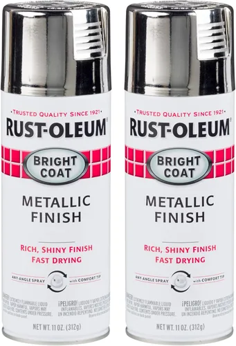 Vista 12 de Rust-Oleum 7715830 Stops Rust Bright Coat Pintura en Aerosol Metálica, 11 Oz, Aluminio