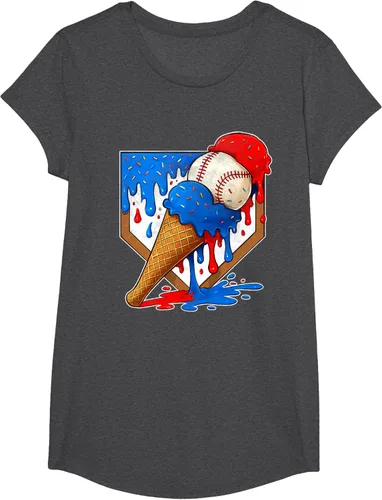 Vista 35 de Camiseta de béisbol desgastada para niños y jóvenes