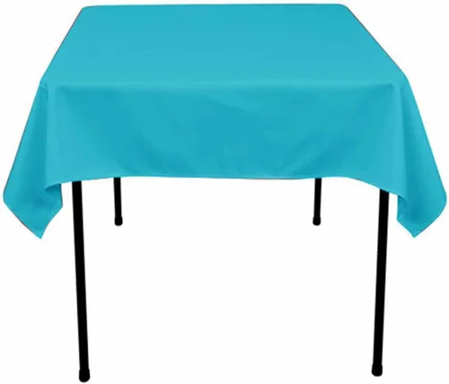 Vista 29 de Mantel cuadrado de poliéster 72"x72" (azul Acqua)