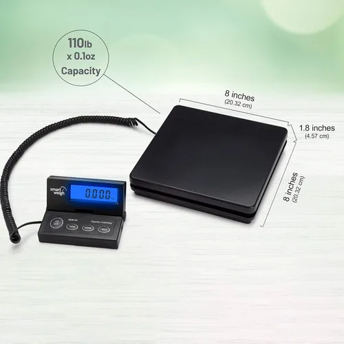 Vista 6 de Smart Weigh - Balanza digital de envío y pesaje postal, 110 lb x 0,1 oz, balanza de Oficina de Correo Postal, UPS, USPS