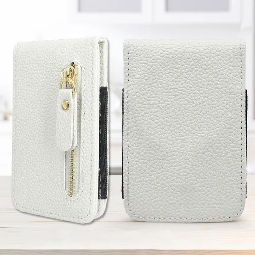 Vista 5 de Cartera magnética compatible con MagSafe para modelos de iPhone 15/14/13/12/Pro/Max/Plus, con tarjetero y bolsillo con cremallera para hombres