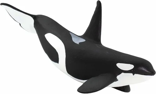 Vista 5 de Safari Ltd. Figura de orca Wild Safari Sea Life - Figura realista de modelo de ballena asesina de 6 pulgadas, juguete educativo para niños y niñas a
