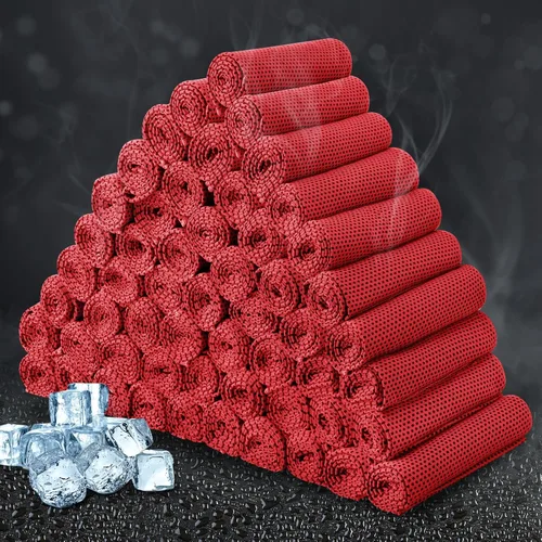 Vista 39 de Honoson Toalla de enfriamiento a granel – Toallas frescas para cuello y cara, microfibra transpirable y deportiva para gimnasio, yoga, viajes