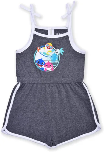 Vista 2 de Nickelodeon Baby Shark - Paquete de 2 pantalones cortos para bebés y niños pequeños, color rosa/gris