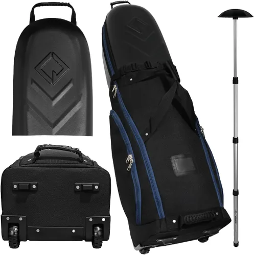 Vista 10 de CaddyDaddy Enforcer Golf Travel Bag Crush Resistant Hard Top Protection 18 Month Full Replacement Coverage, Durable Thick Nylon Wheels Lockable XL