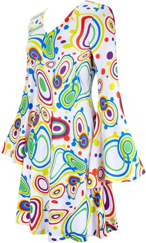 Vista 3 de Parlsdy Trajes de los años 60 y 70 para mujer, disfraz hippie para mujer, vestido de los años 70 para mujer, vestido de discoteca genial