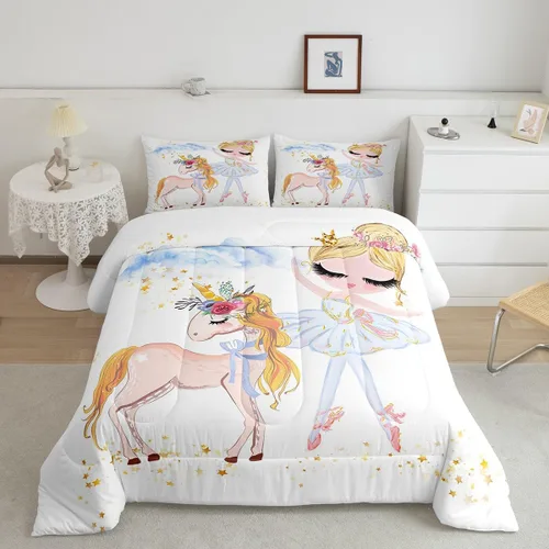 Vista 27 de Juego de edredón de mariposa morada tamaño individual para niñas y niños, ropa de cama rosa degradado, relleno de edredón de mariposa de ensueño