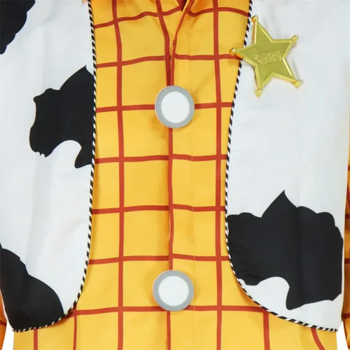 Vista 5 de Woody - Camisa de disfraz de vaquera Jessie para hombre, camisa casual de trabajo a cuadros con botones y manga larga