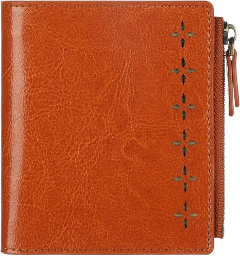 Vista 20 de Lavemi Carteras ultrafinas de cuero compacto para mujeres y niñas, con bloqueo RFID, tarjetero para tarjetas de crédito para mujeres 1-púrpura