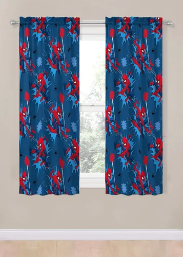 Vista 5 de Jay Franco Marvel Spiderman Burst - Juego de ropa de cama individual y cortinas de Spidey Daze