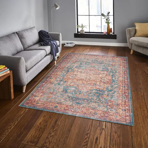 Vista 157 de GLN Rugs Traditional Collection - Alfombra de felpilla lavable a máquina, tradicional lavable, antideslizante, alfombra de felpilla de pelo corto