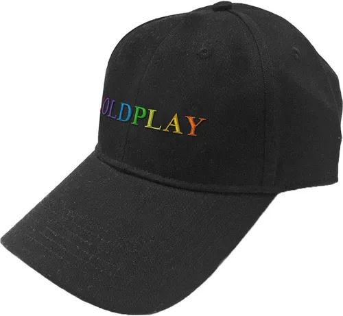 Vista 2 de COLDPLAY - Gorra de béisbol para hombre diseño de arco iris color negro