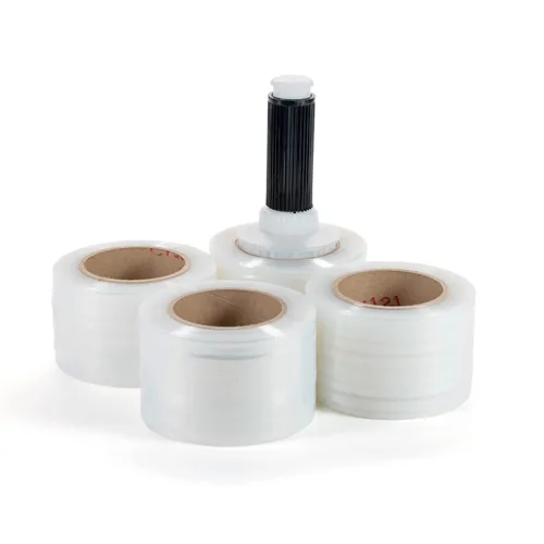 Vista 18 de IDL Packaging Mini rollo elástico de 3 pulgadas, 700 pies, calibre 120 (paquete de 2) con un mango de plástico incluido – Envoltura de plástico