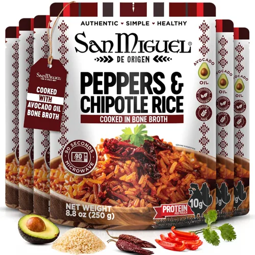 Vista 12 de San Miguel Microondas Pollo Asado Arroz, 0.42 oz Proteína