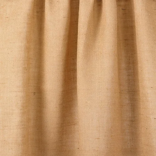 Vista 3 de SARO LIFESTYLE Panel de cortina con forro de yute de arpillera estilo rústico, 42 x 84 pulgadas, natural