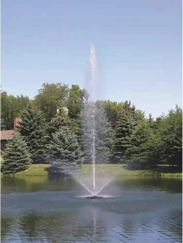 Vista 2 de Scott Aerator Skyward Fountain - Aireador de estanque de 1/2 HP 115V con cable eléctrico de 70 pies Fuente de aireación para lagos y estanques