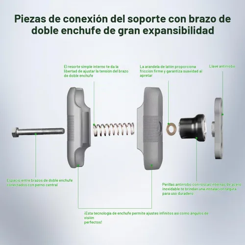 Vista 8 de FANAUE Soporte de teléfono para motocicleta con bola de 1 pulgada para scooter UTV/ATV, soporte para teléfono celular de bicicleta con brazo