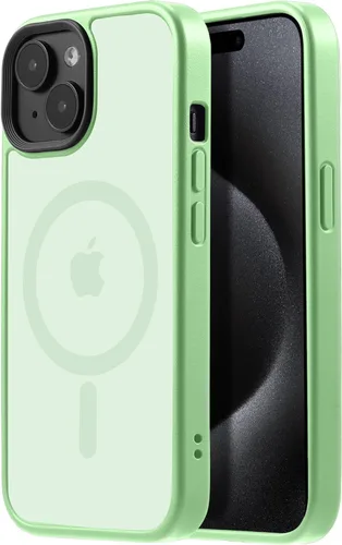 Vista 87 de Tigowos Funda magnética para iPhone 15, resistente a las caídas, sensación de piel mate, a prueba de golpes, ajuste delgado para iPhone 15, negro