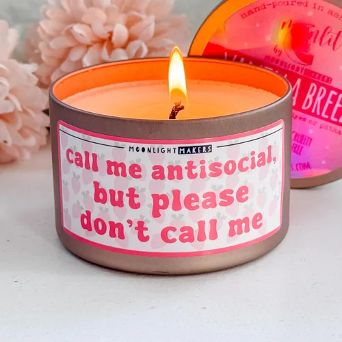 Vista 17 de Moonlight Makers Inner Peace Starts with Four Words: Not My F*cking Problem - Lavender Driftwood Scented Soy Wax Candle, Funny Birthday & Bridal