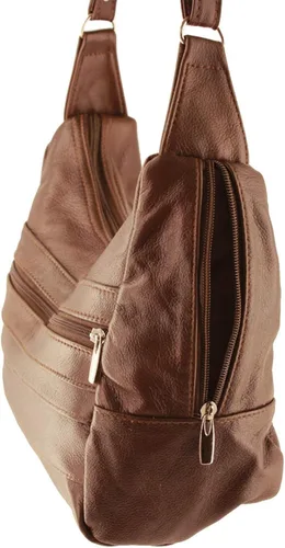 Vista 5 de Bolso de cuero de las mujeres con muchos bolsillos
