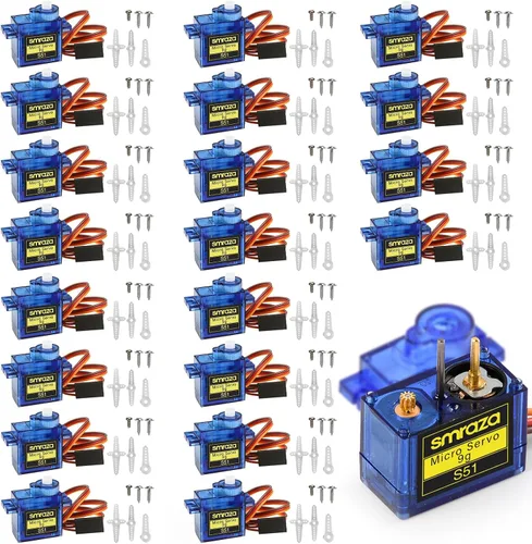Vista 10 de 4 piezas SG90 9G Micro Servo Kit (engranaje metálico) para proyectos Arduino, robot RC, brazo de robot, helicóptero, control de avión, coche